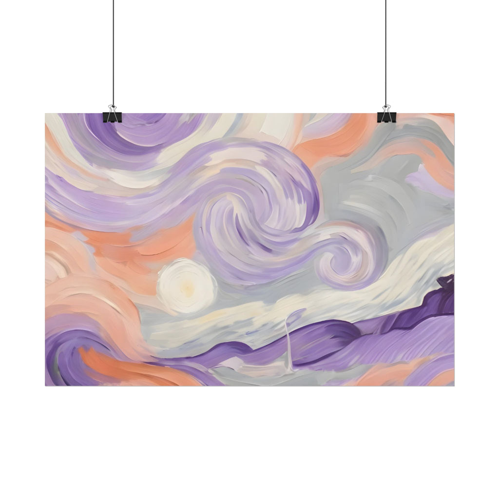 Swirling Pastel Sky Poster