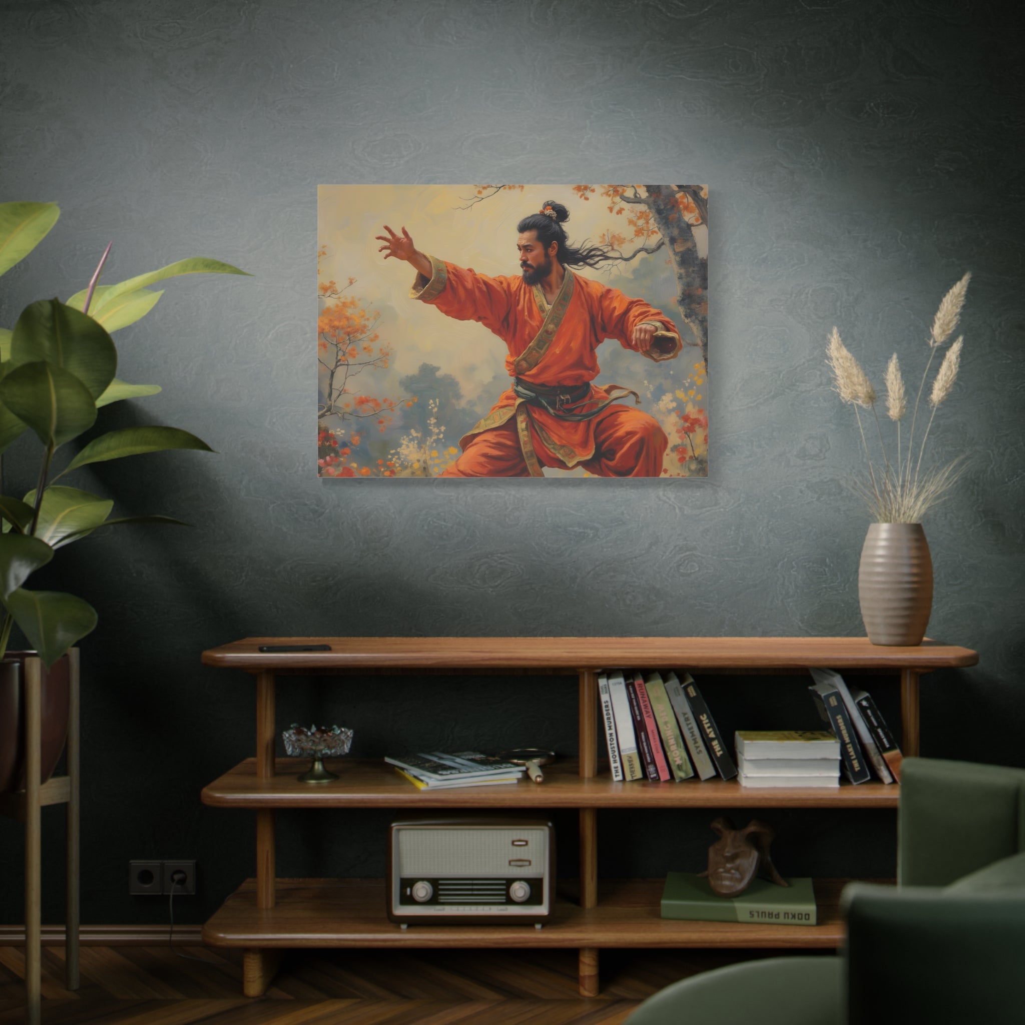 Martial Artist Canvas Print - Autumn Warrior Kung Fu Wall Art