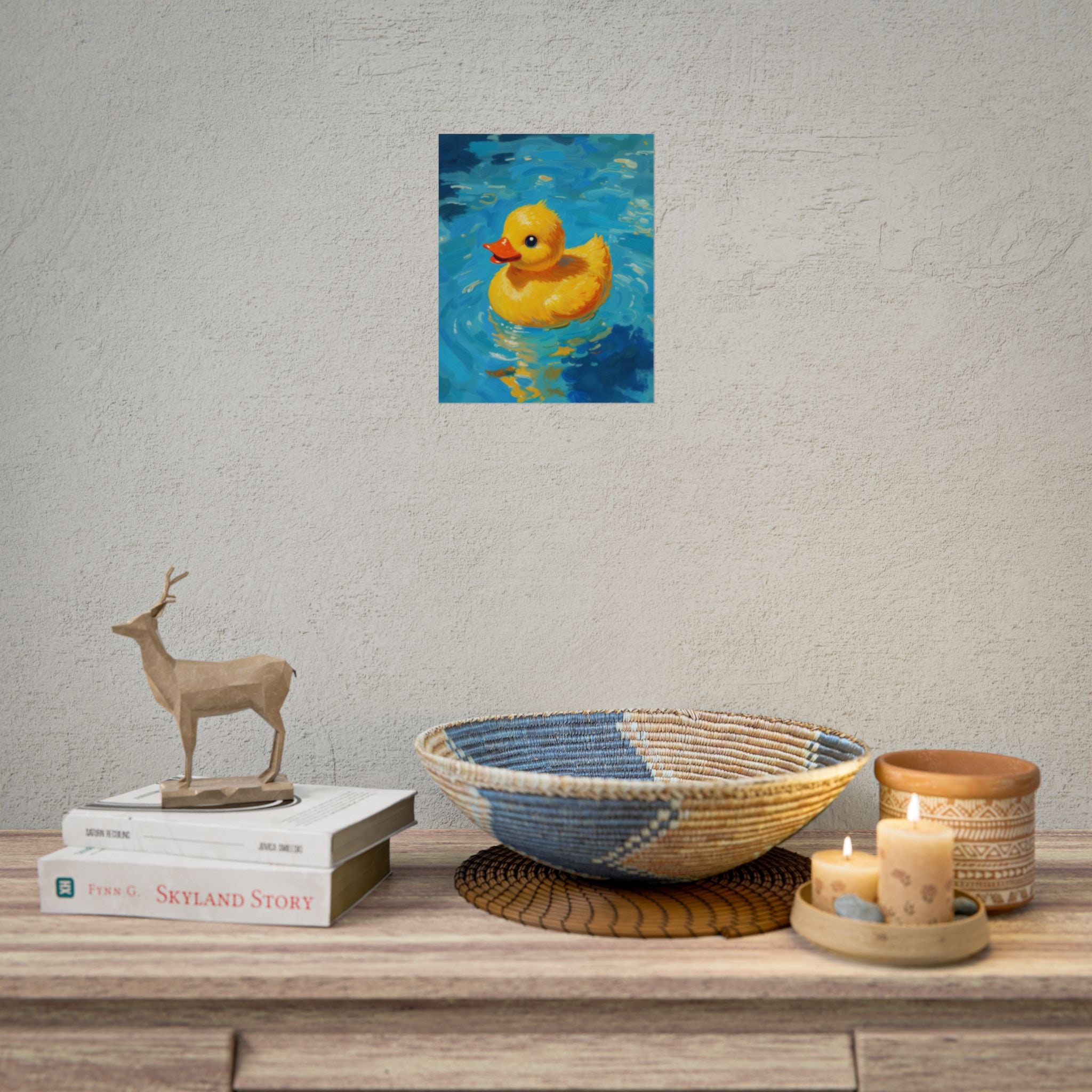Rubber Duck Poster — Cute Yellow Duckling Wall Art, Nursery & Kids Room Decor