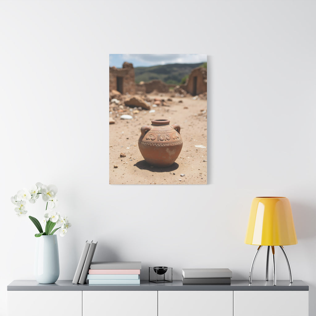 Rustic Terracotta Pot Photo Canvas