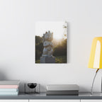 Sunlit Lucky Cat Wall Art - Stretched Canvas