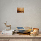 Abstracte muurdecoratie met gouden weidemotief - Poster 