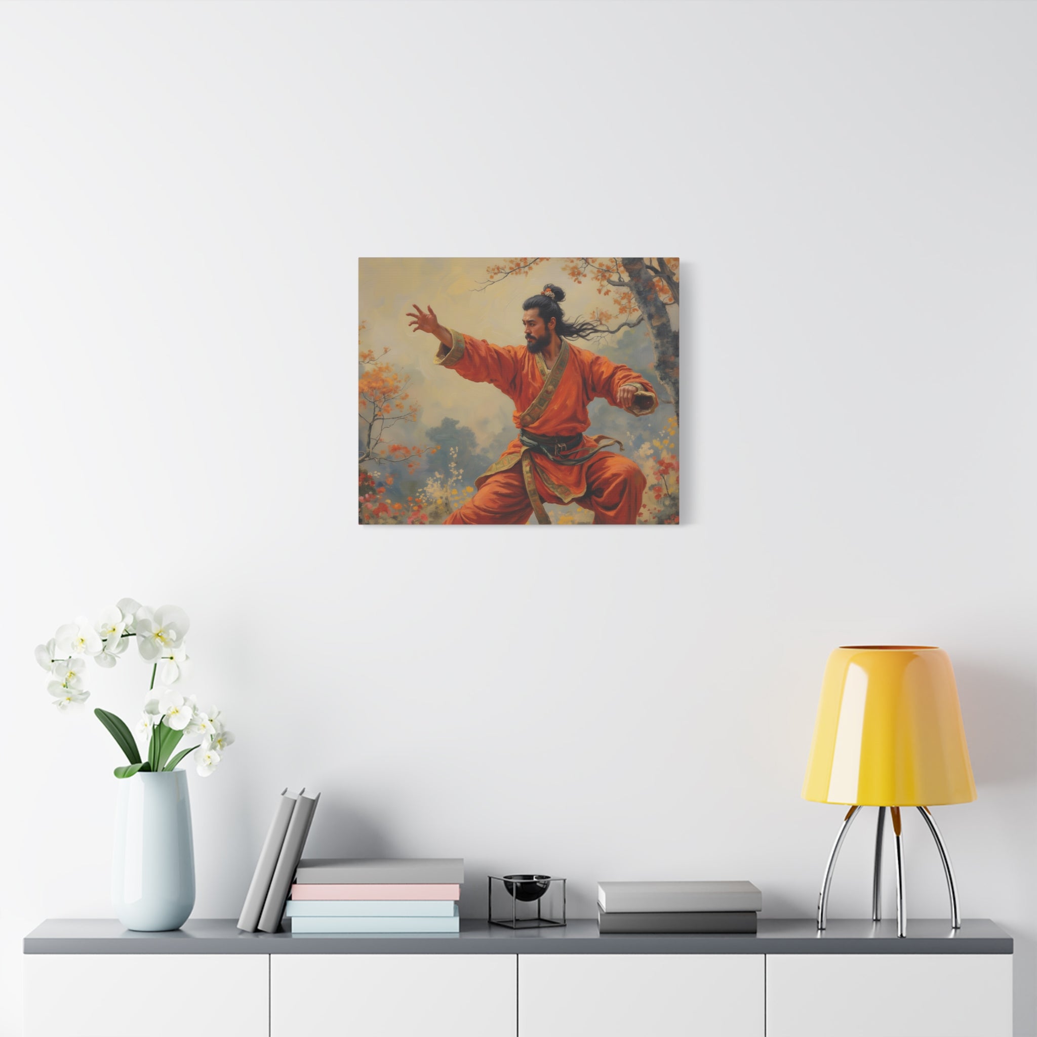 Martial Artist Canvas Print - Autumn Warrior Kung Fu Wall Art