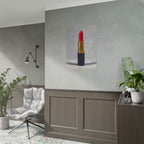 Lipstick Art Poster — Red Lipstick Still Life Rolled Poster