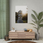 Zonovergoten gelukskat muurdecoratie - Poster 