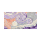 Abstract Swirl Canvas Art – Lavender & Peach Matte Stretched Canvas