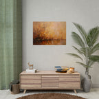 Abstraktes Wandbild „Goldene Wiese“ – Poster 
