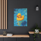 Rubber Duck Painting Canvas — Bright Yellow Nursery Wall Art