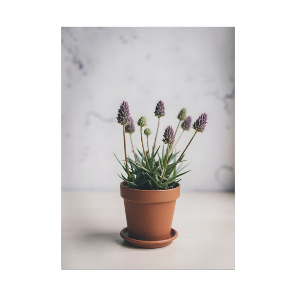 Muurdecoratie met alpengras in pot – Poster 