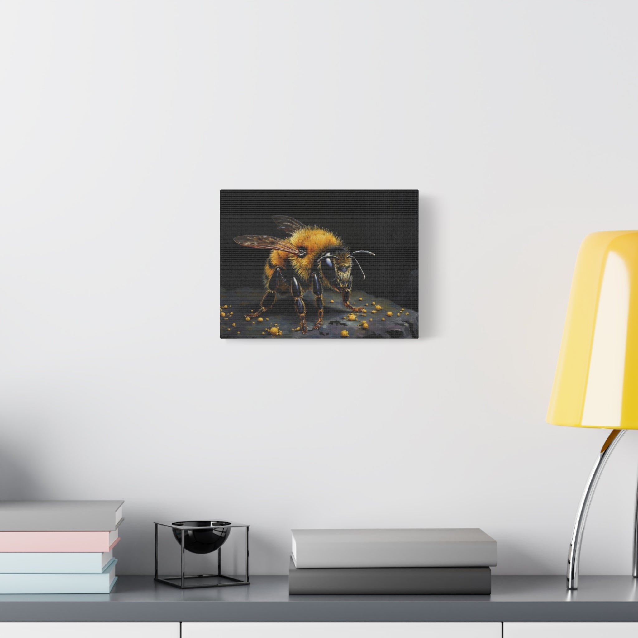Bumblebee Canvas Print — Realistic Bee Wall Art on Matte Stretched Canvas