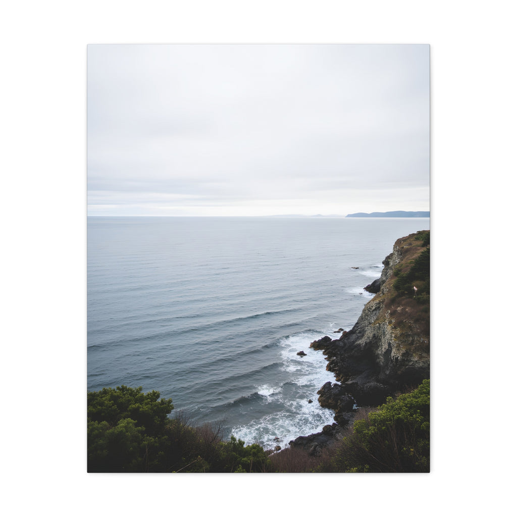 Muurdecoratie 'Zonsopgang boven de oceaan' op gespannen canvas. 