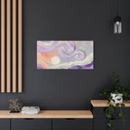 Abstract Swirl Canvas Art – Lavender & Peach Matte Stretched Canvas