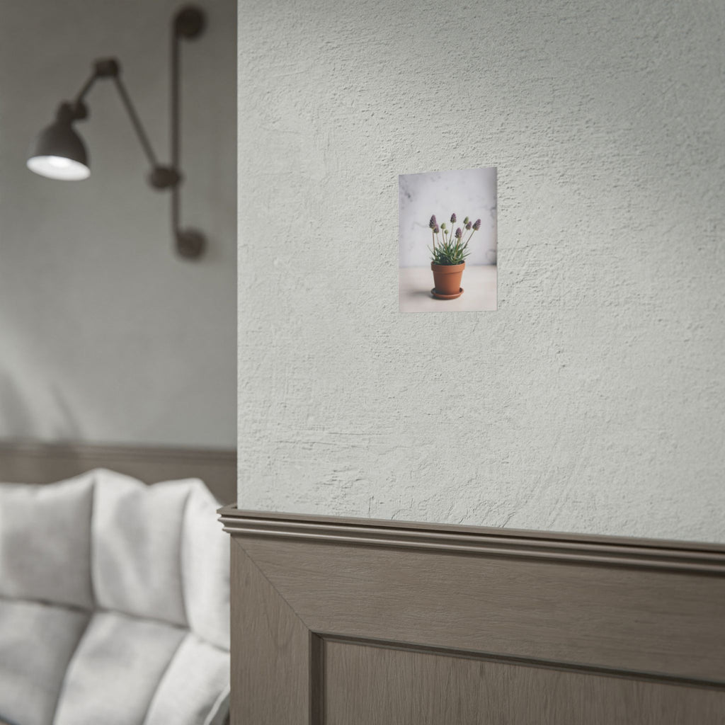 Muurdecoratie met alpengras in pot – Poster 