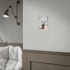 Muurdecoratie met alpengras in pot – Poster 