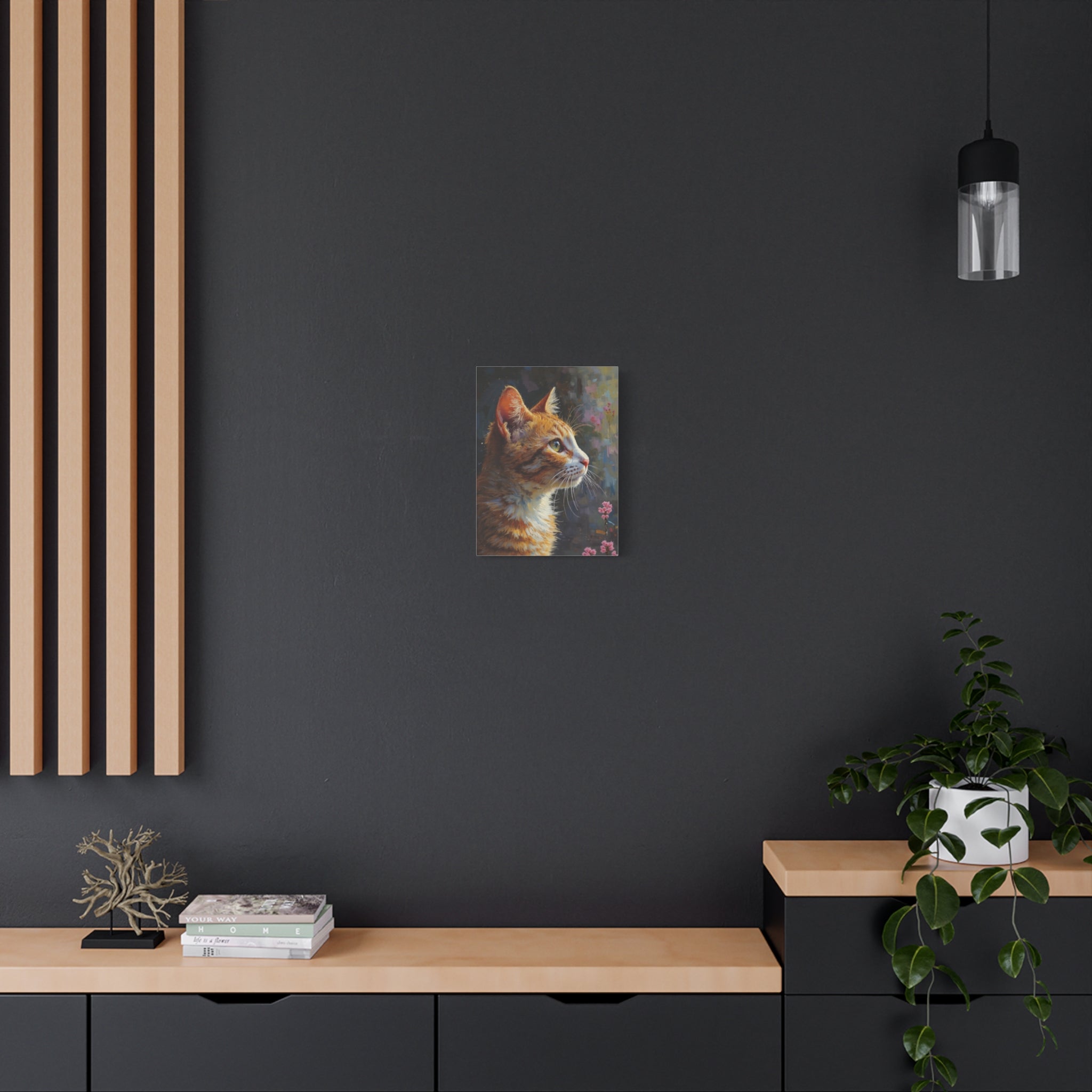 Orange Tabby Cat Portrait Canvas - Stretched Matte Wall Art
