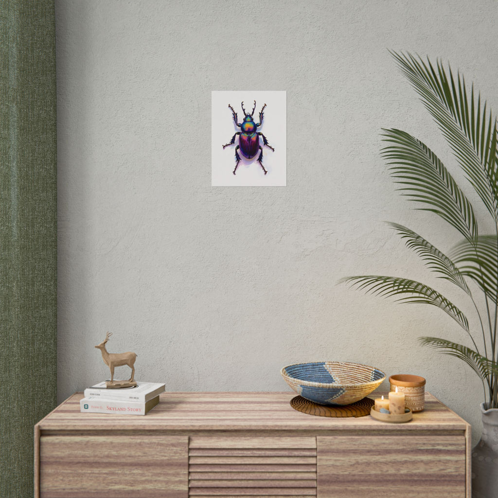 Iriserende kever muurdecoratie – poster 