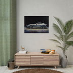 Sports Car Poster - Silver GT Automotive Art Print (Rolled Poster)