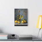Limoncello with lemons Still Life Matte Canvas Wall Art