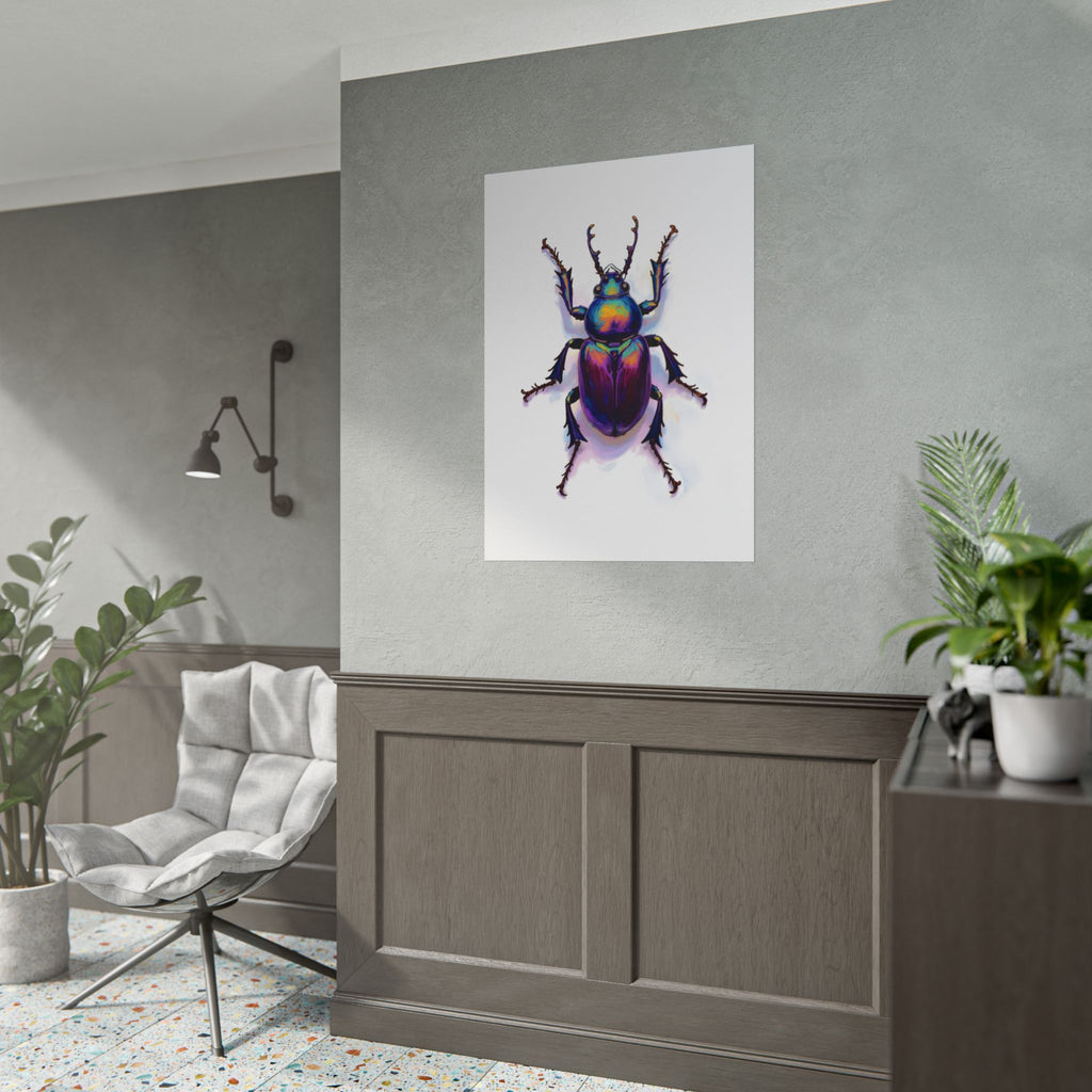Iriserende kever muurdecoratie – poster 