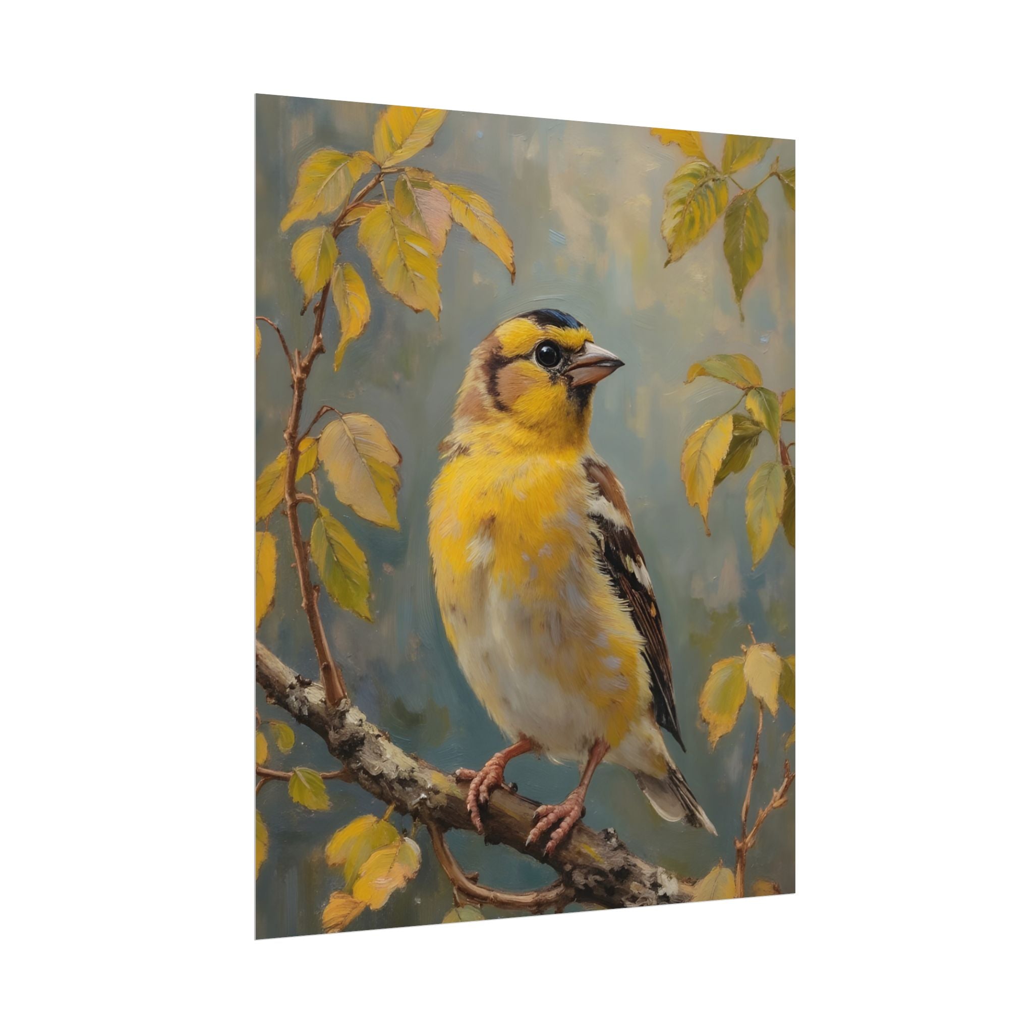 Goldfinch on a branch Wall Art - Poster