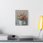 Wandbild „Bunte Rosen im Krug“ – Leinwand 