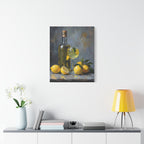 Limoncello with lemons Still Life Matte Canvas Wall Art