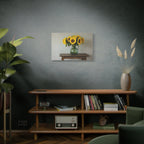 Sunflowers in Green Pitcher Wall Art - Stretched Canvas