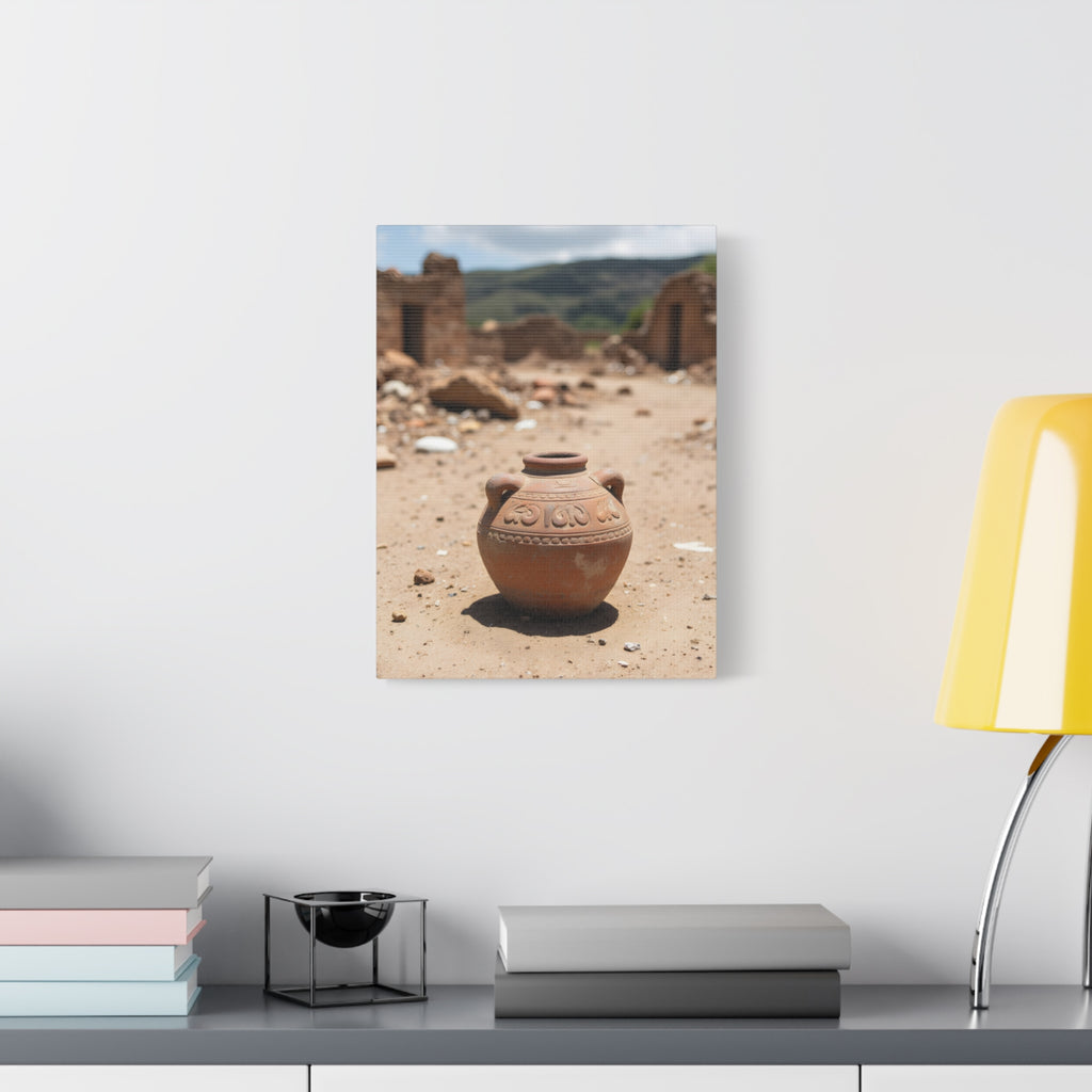 Rustic Terracotta Pot Photo Canvas