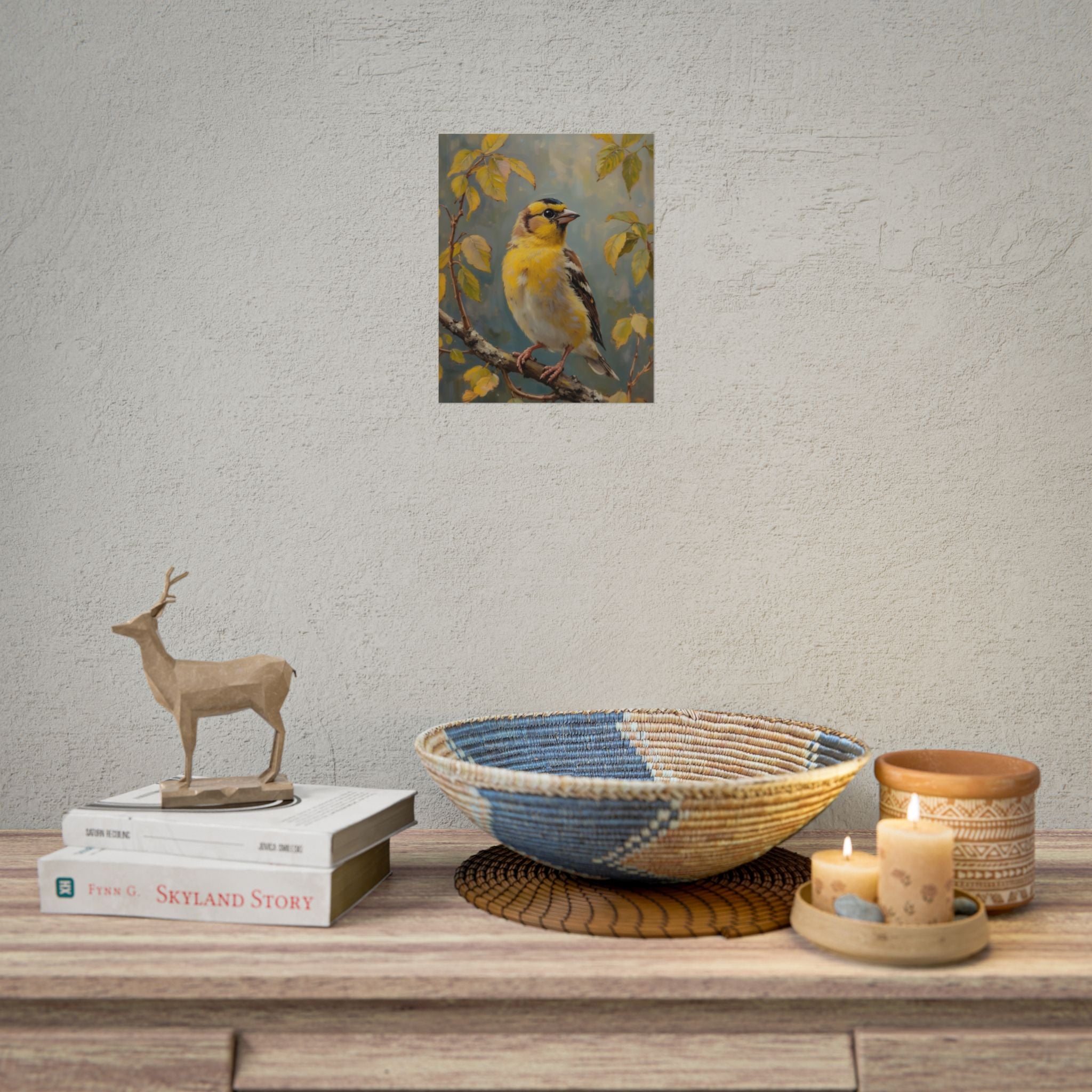 Goldfinch on a branch Wall Art - Poster