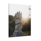 Sunlit Lucky Cat Wall Art - Stretched Canvas