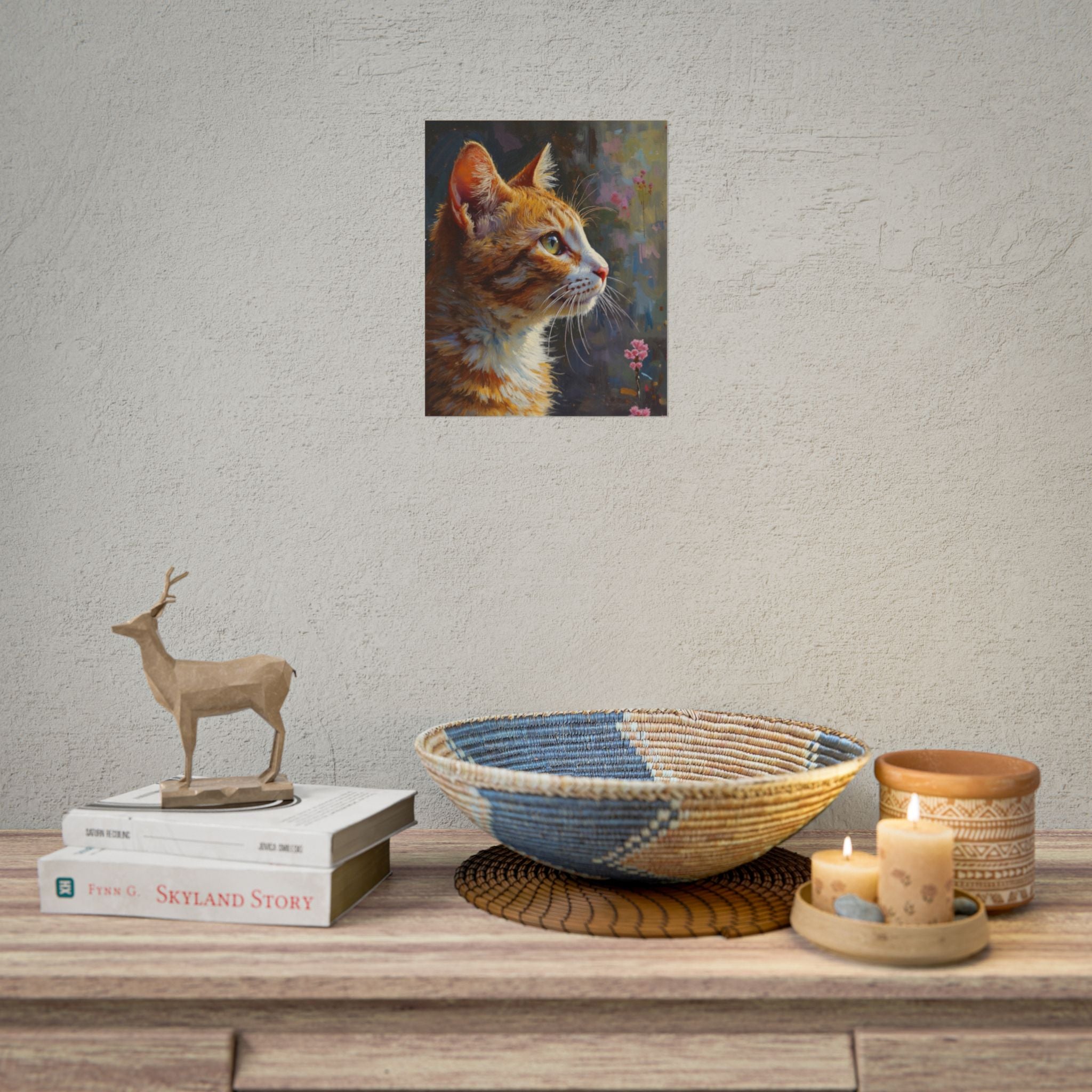 Orange tabby Cat  Oil Brushstroke Rolled Poster