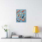Koi Pond Canvas Art - Stretched Matte Fish Wall Decor