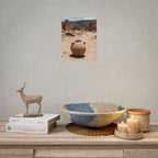 Rustieke terracotta bloempotwoestijnposter - opgerolde fotoafdruk