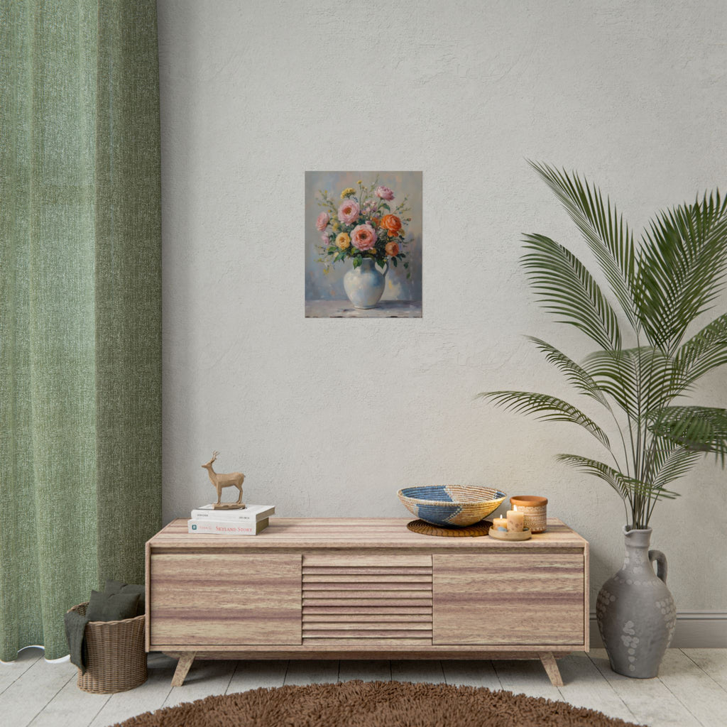 Wandbild „Bunte Rosen im Krug“ – Poster 