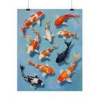 Koi Pond Art Poster - Rolled Decorative Fish Print