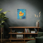 Rubber Duck Painting Canvas — Bright Yellow Nursery Wall Art