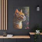 Orange Tabby Cat Portrait Canvas - Stretched Matte Wall Art