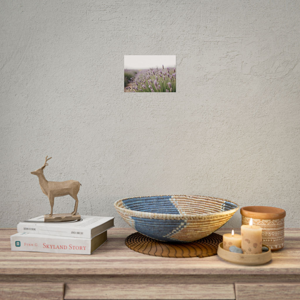 Muurdecoratie met lavendelveld – Poster 