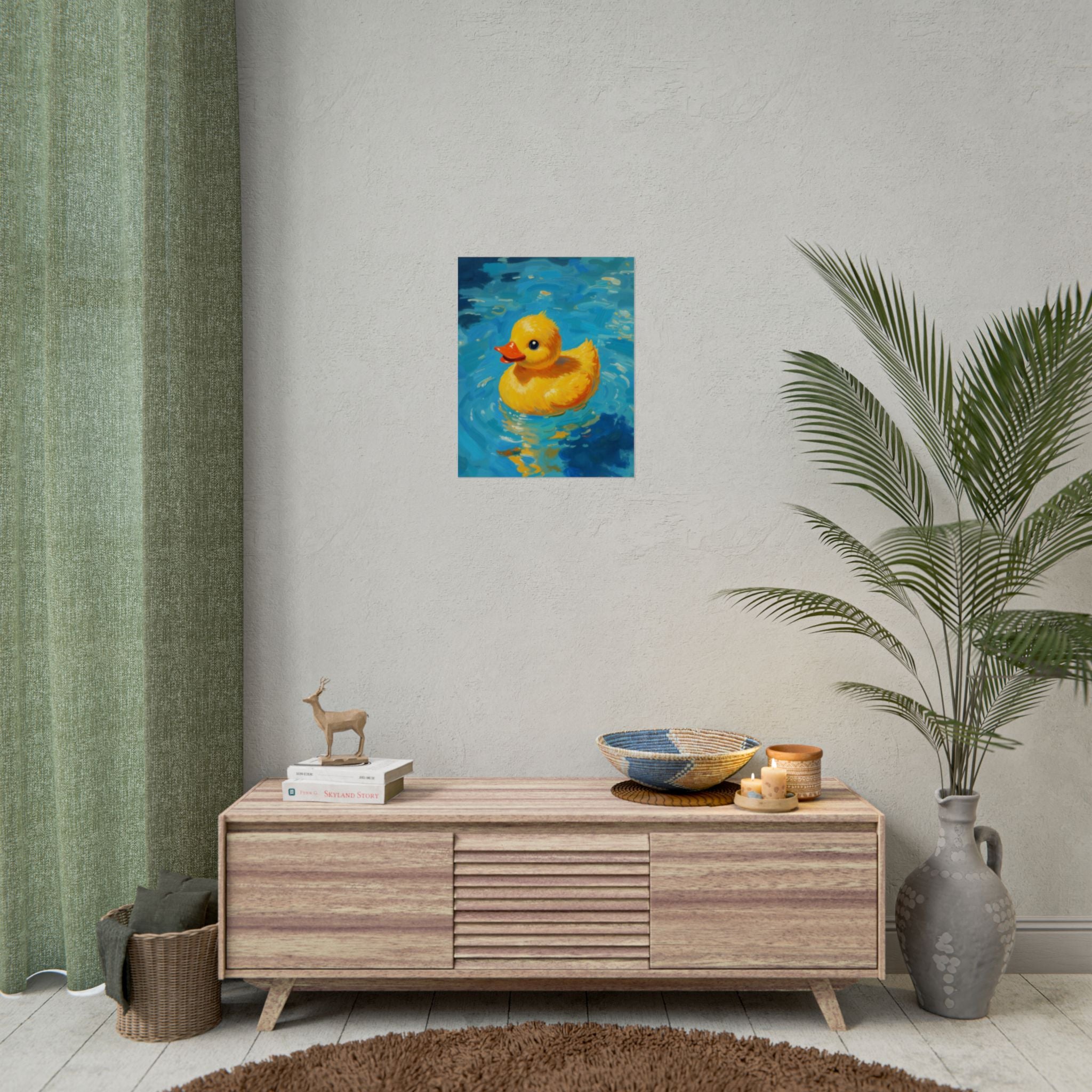 Rubber Duck Poster — Cute Yellow Duckling Wall Art, Nursery & Kids Room Decor