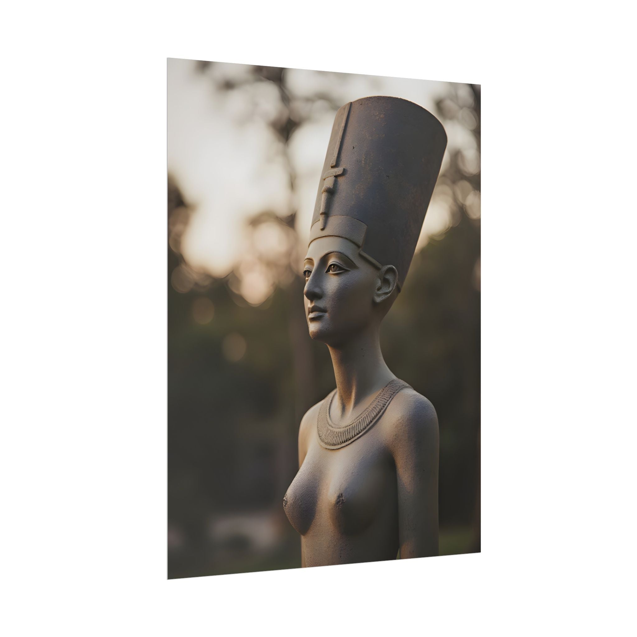 Nefertiti Bronze Statue Wall Art - Egyptian Sculpture Photography - Queen of Egypt - Poster