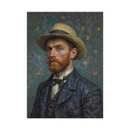 Van Gogh Portrait Rolled Poster — Vintage Impressionist Art Print
