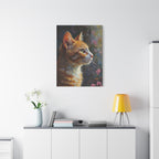 Orange Tabby Cat Portrait Canvas - Stretched Matte Wall Art