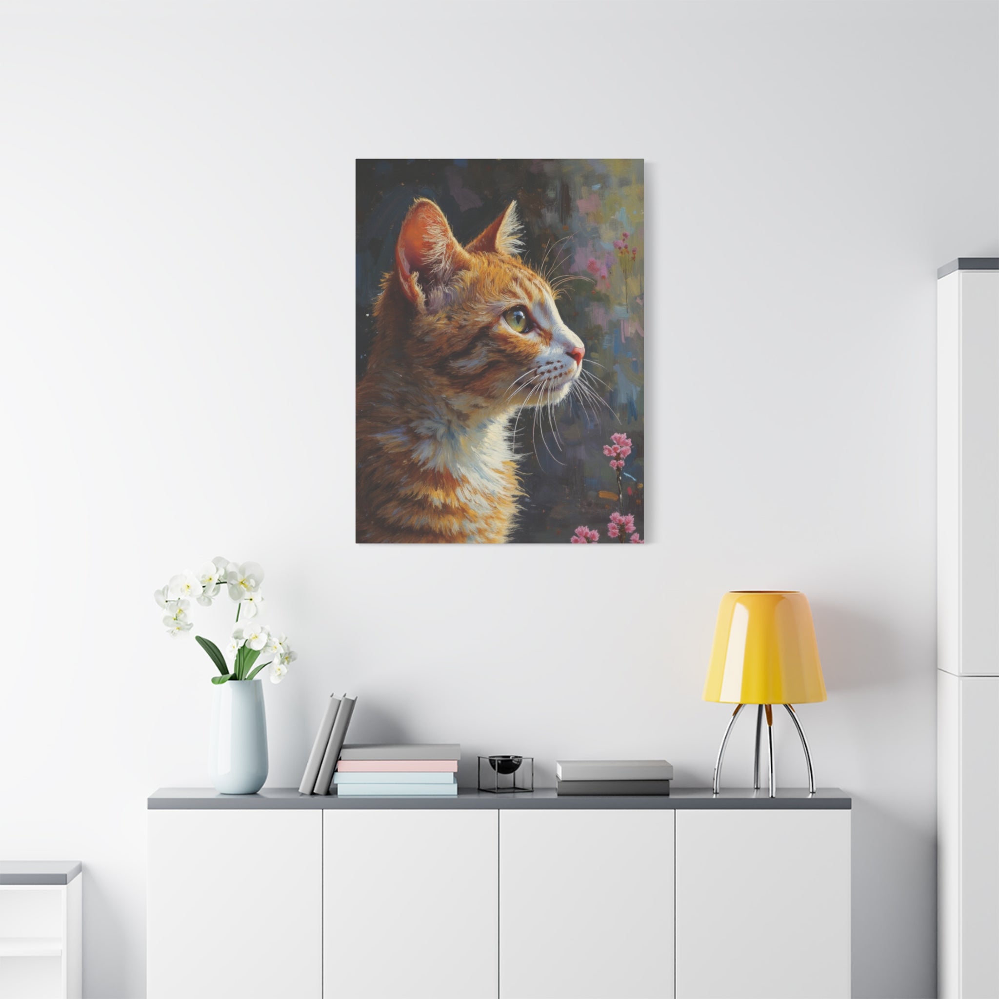 Orange Tabby Cat Portrait Canvas - Stretched Matte Wall Art