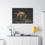 Bumblebee Canvas Print — Realistic Bee Wall Art on Matte Stretched Canvas