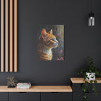Orange Tabby Cat Portrait Canvas - Stretched Matte Wall Art