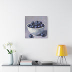 Blueberry Bowl Canvas Print — Still Life Wall Art