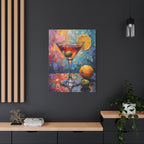 Buntes Martini-Glas-Leinwandbild mit matter Oberfläche - Keilrahmen
