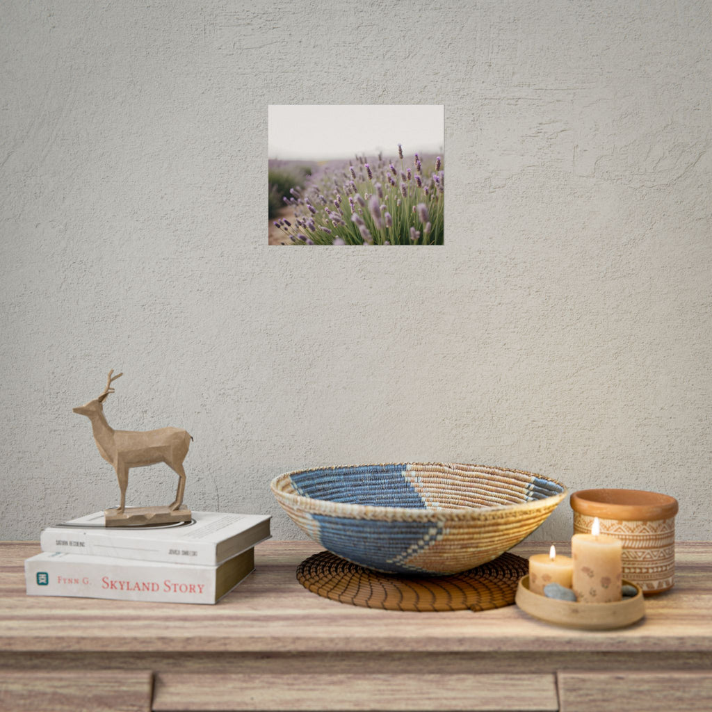 Muurdecoratie met lavendelveld – Poster 