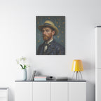 Van Gogh Style Self-Portrait Canvas Print - Matte Stretched Wall Art