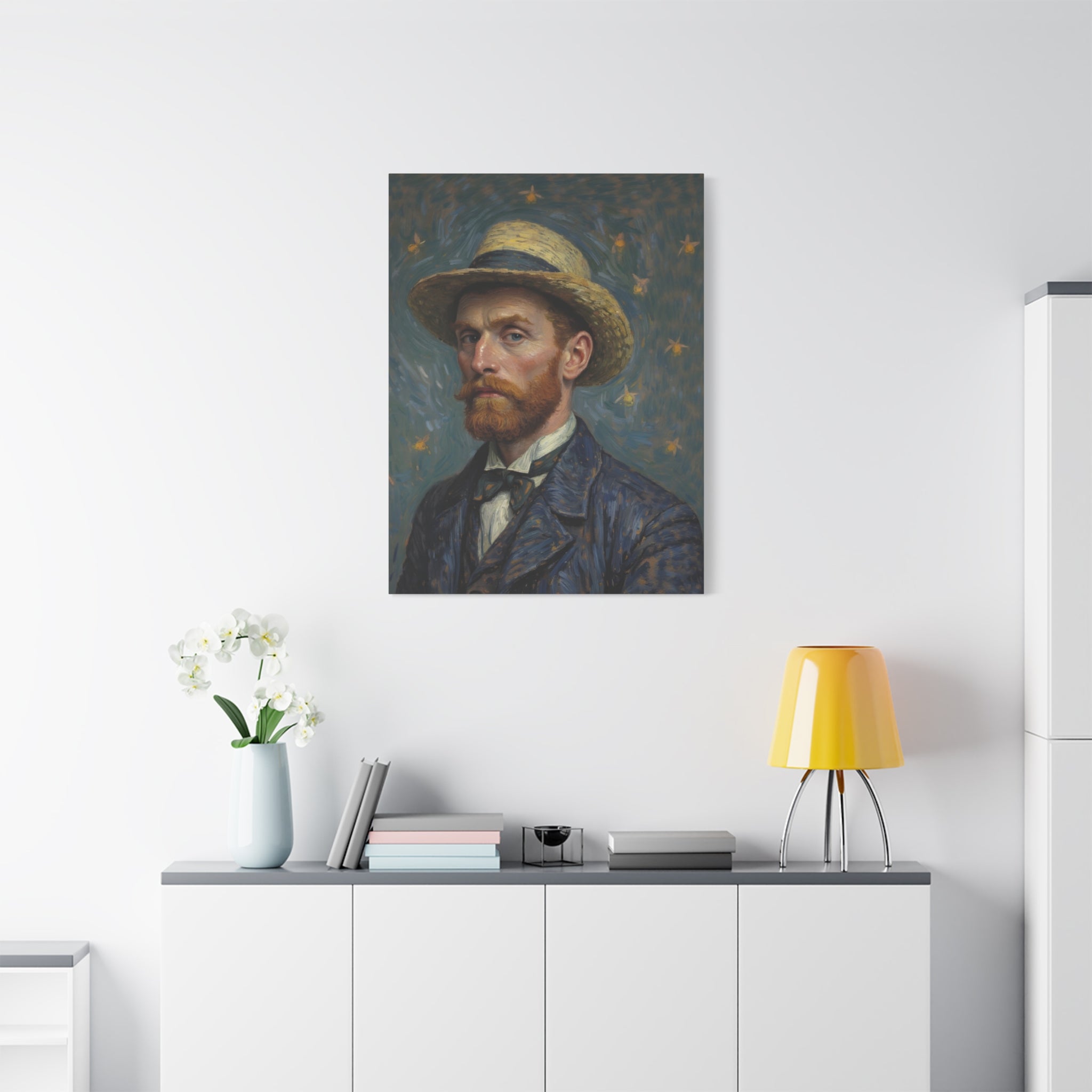 Van Gogh Style Self-Portrait Canvas Print - Matte Stretched Wall Art